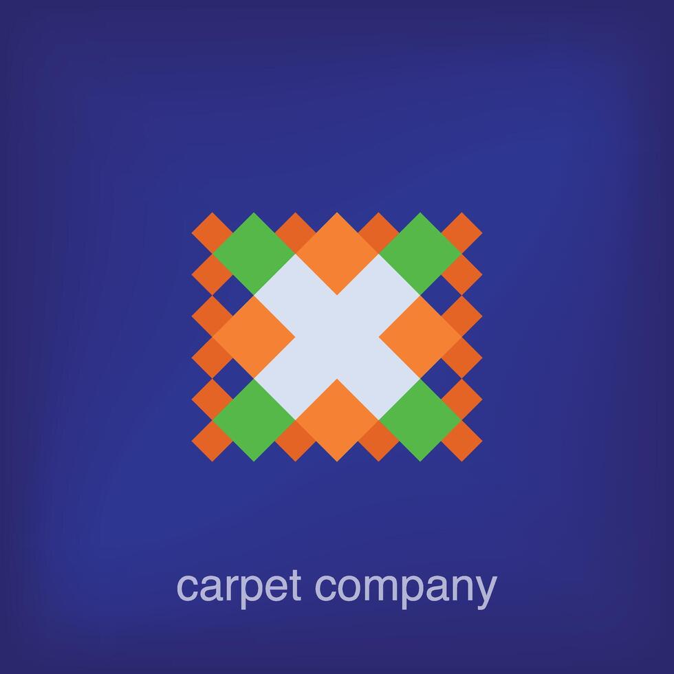 Carpet pattern company design icon design vector