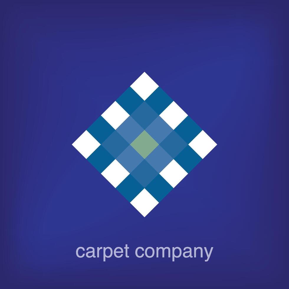 Carpet pattern company in blue tones icon design vector