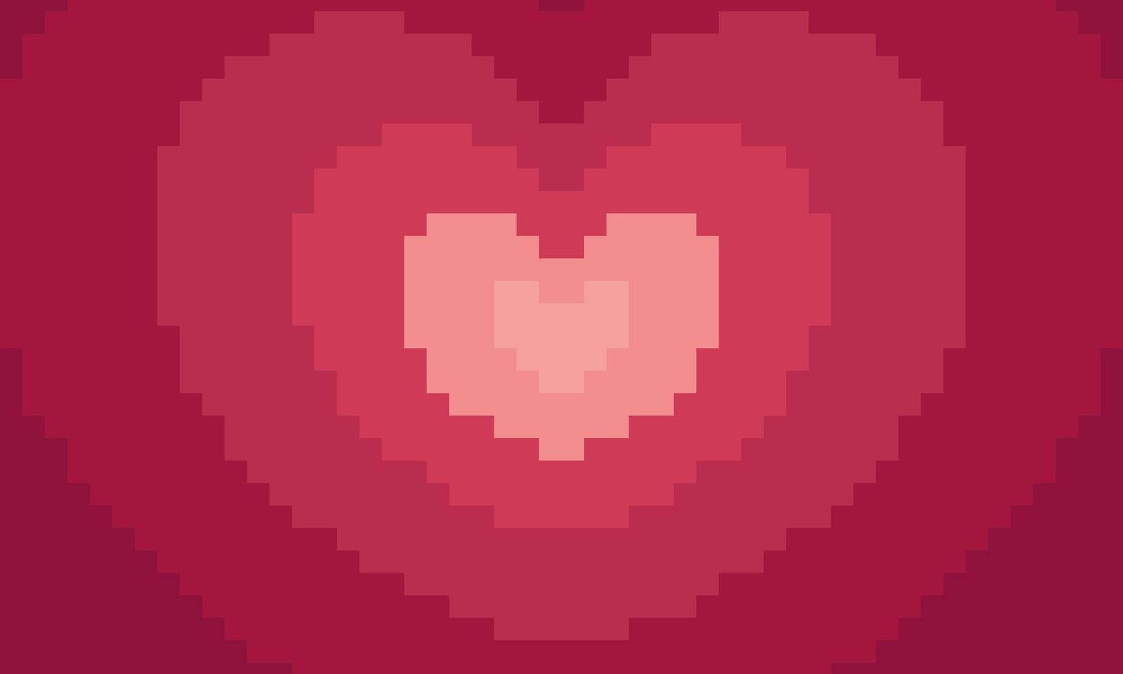 a heart pixel background vector