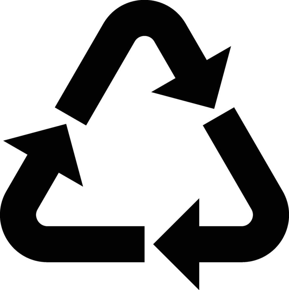 Trash icon. Recycle icon black silhouette. recycle symbol design on illustration. vector