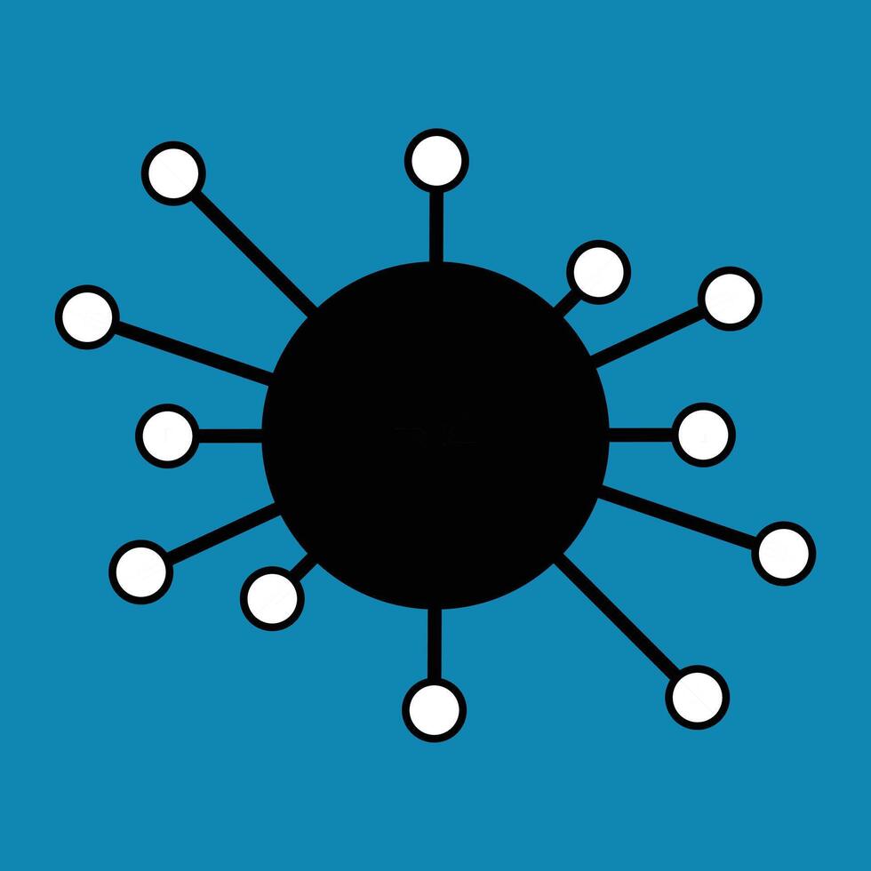 Coronavirus icon, viral infection symbol art. vector