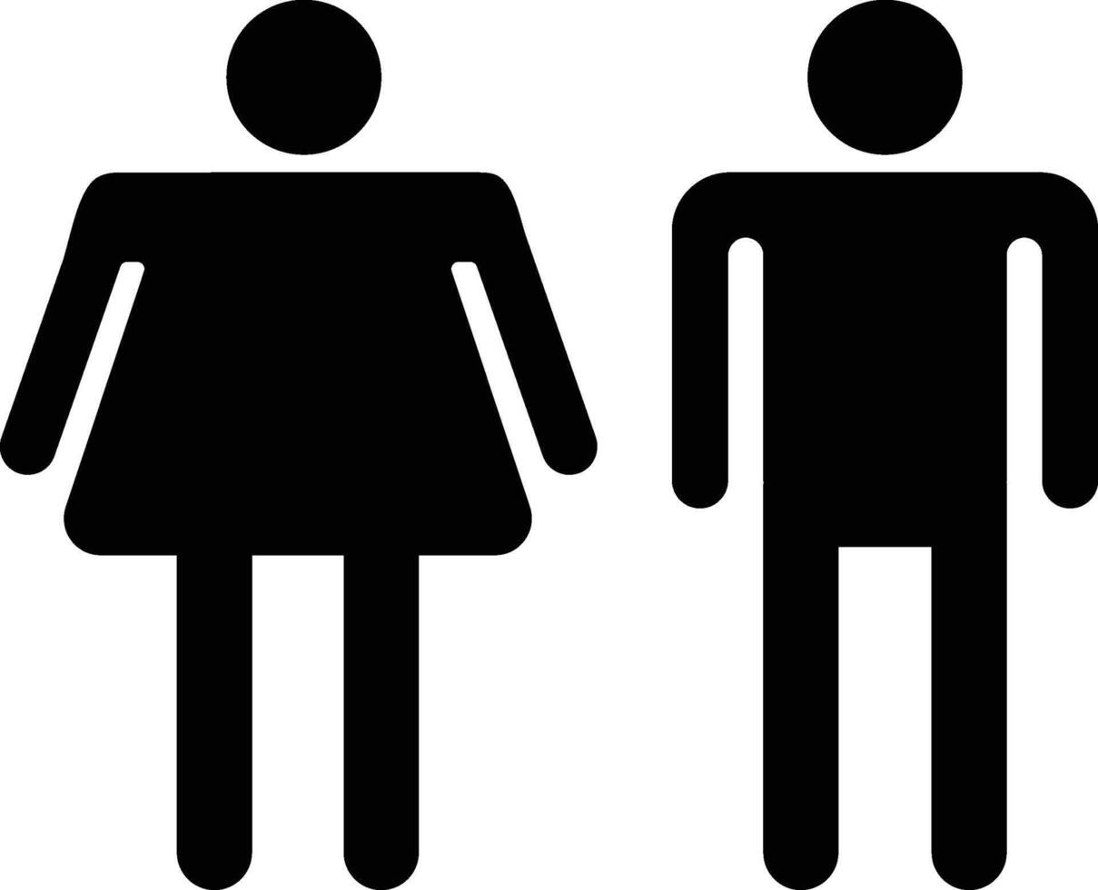 Girls and boys restroom sign. men and women restroom icon. toilet icon sign symbol. vector