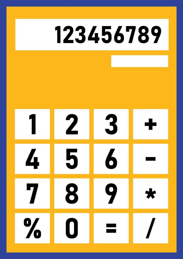 colorful calculator art design vector
