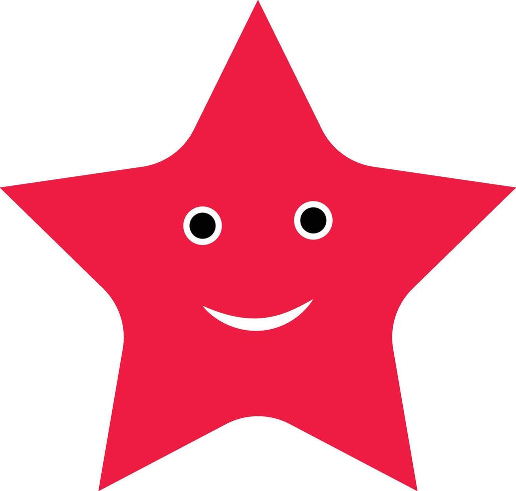 red star smiling clipart icon design vector