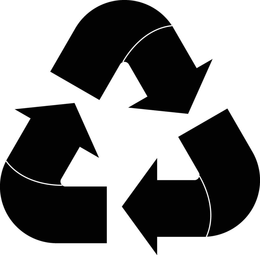 48. Trash icon. Recycle icon black silhouette. recycle symbol design on illustration. vector