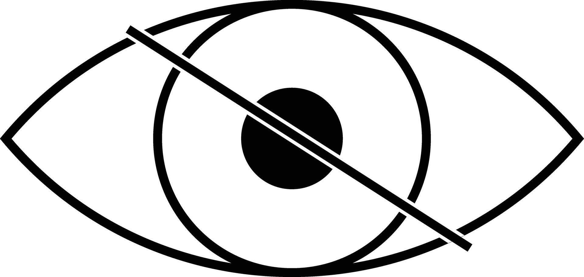 simple hidden eye icon design vector
