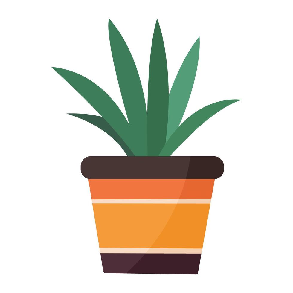 potted plants in pot icon on white background. vector