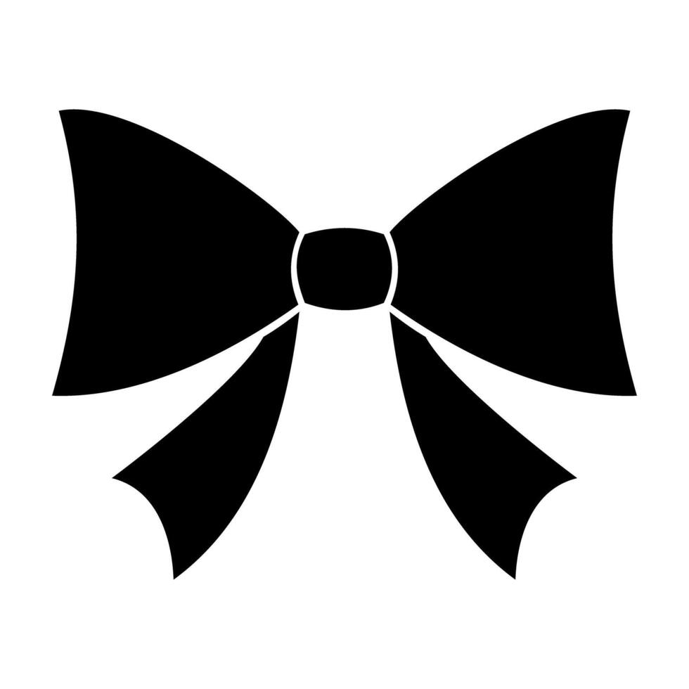 Bow ribbon gift icon isolate on white background. vector