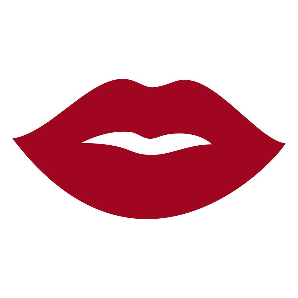 Lip icon on white background. vector