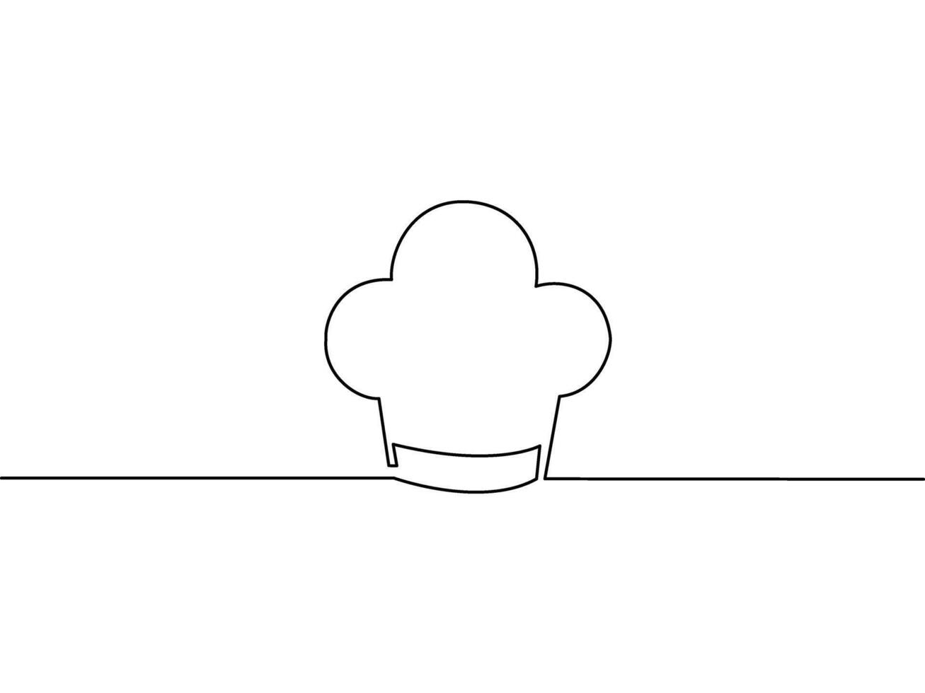 continuous-line-drawing-of-cook-chef-hat-icon-isolate-on-white-background-48577448-vector-art-at-vecteezy