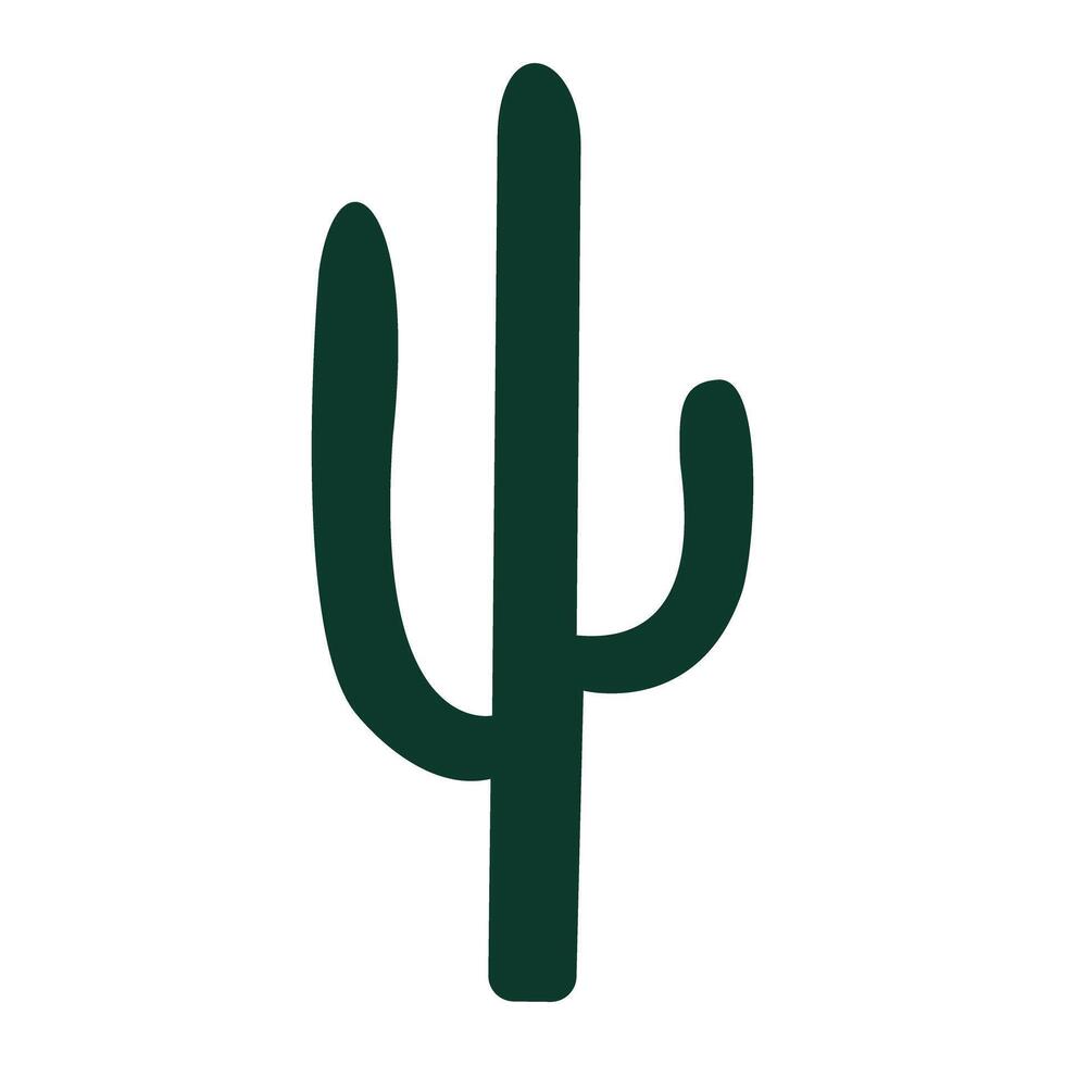 cactus icon on white background. vector