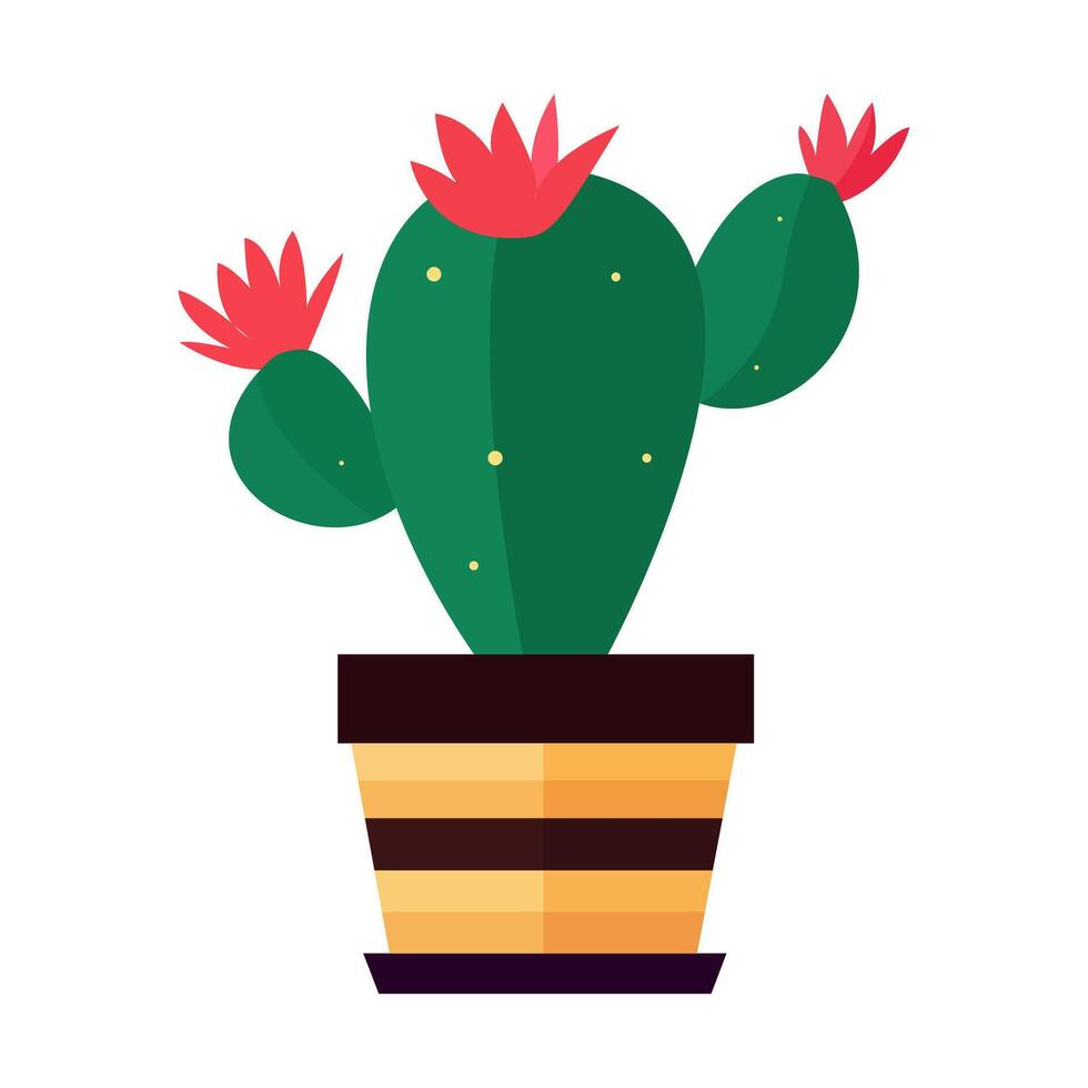 cactus in pot icon on white background. vector