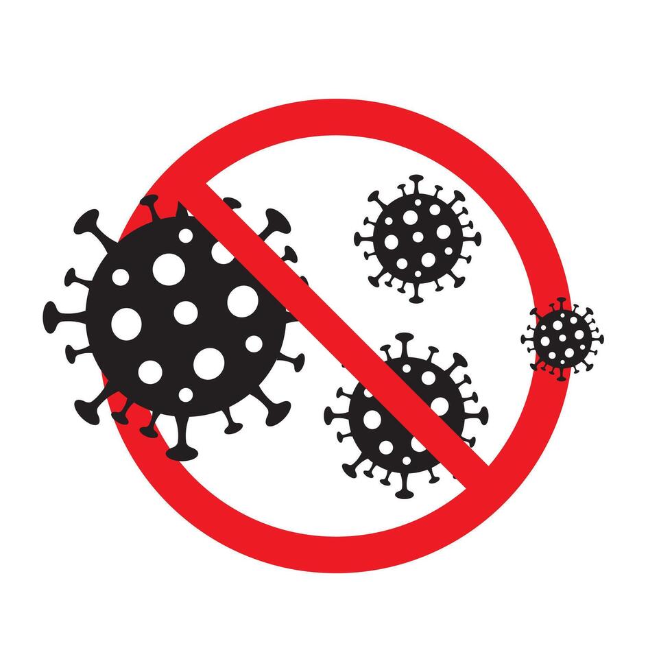 Sign caution coronavirus vector