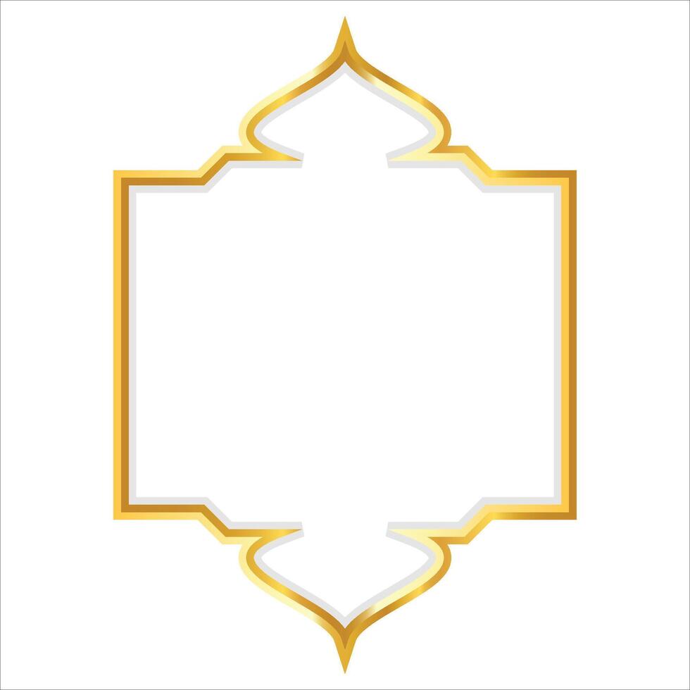 Set of decorative luxury golden arabic islamic banner title frame transparent background gold text box clipart vector