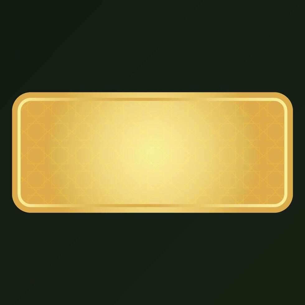luxury golden arabic islamic banner title frame transparent background gold text box clipart vector