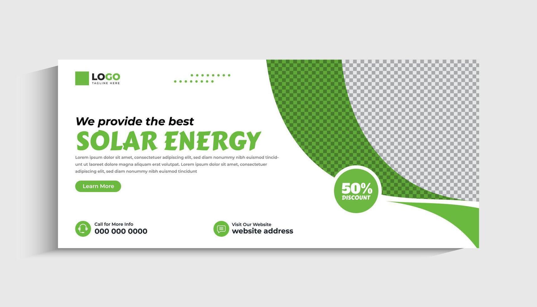 Solar Energy social media post or web banner template design vector