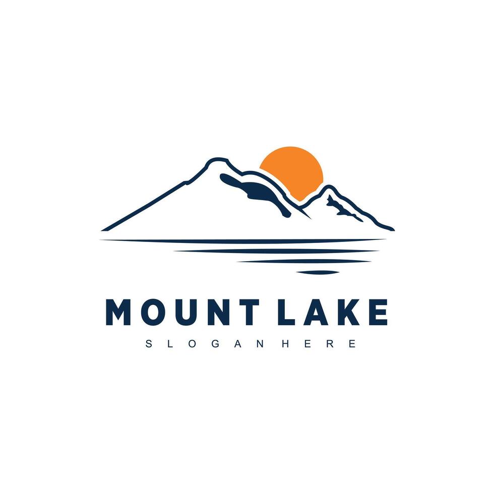 Mountain logo design with modern concept vector