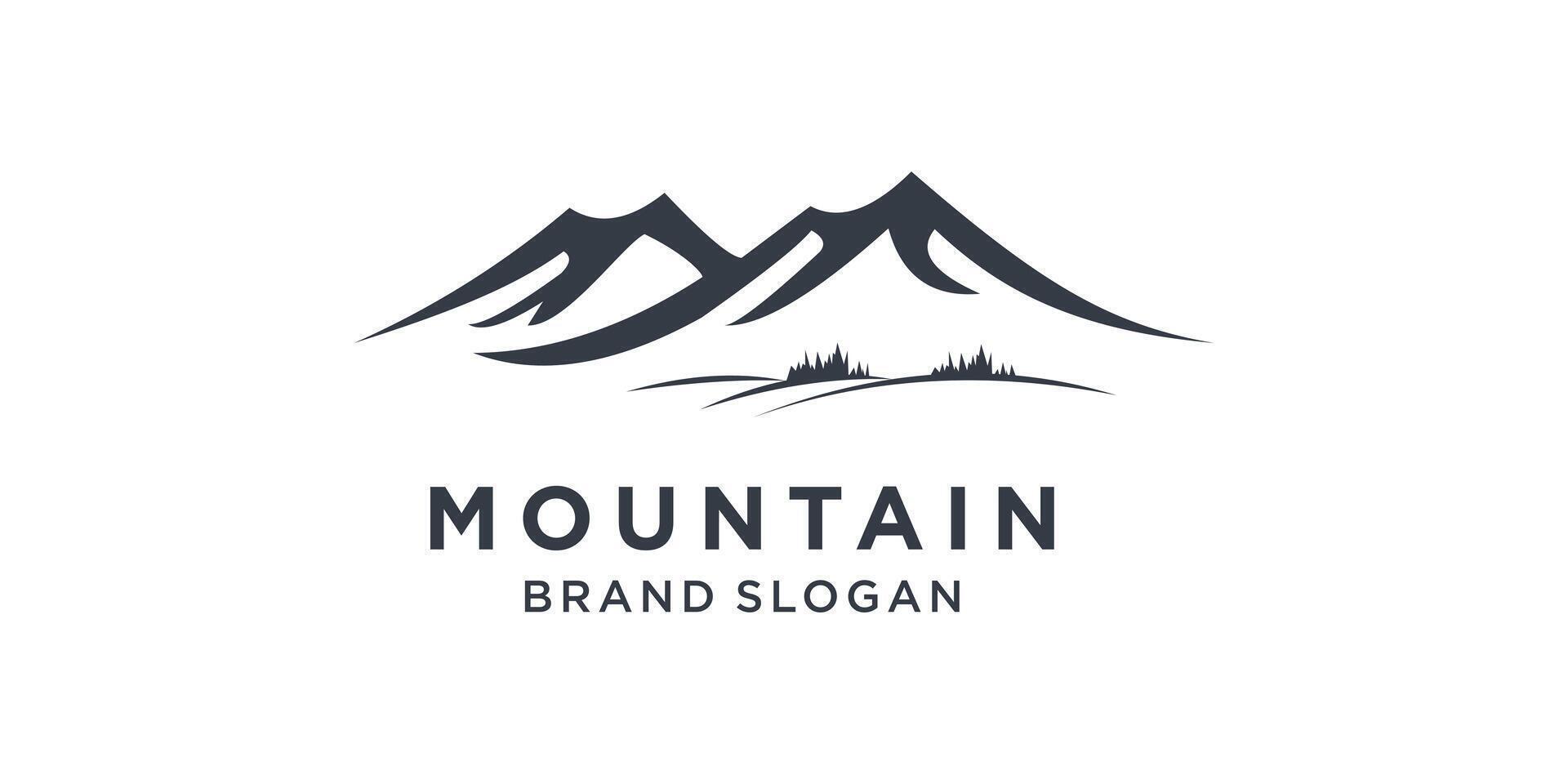 Mountain logo design with modern concept vector