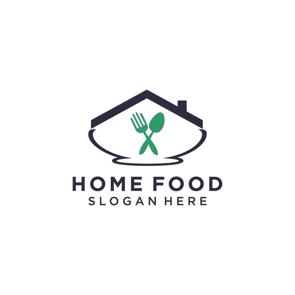 House logo design with food concept vector