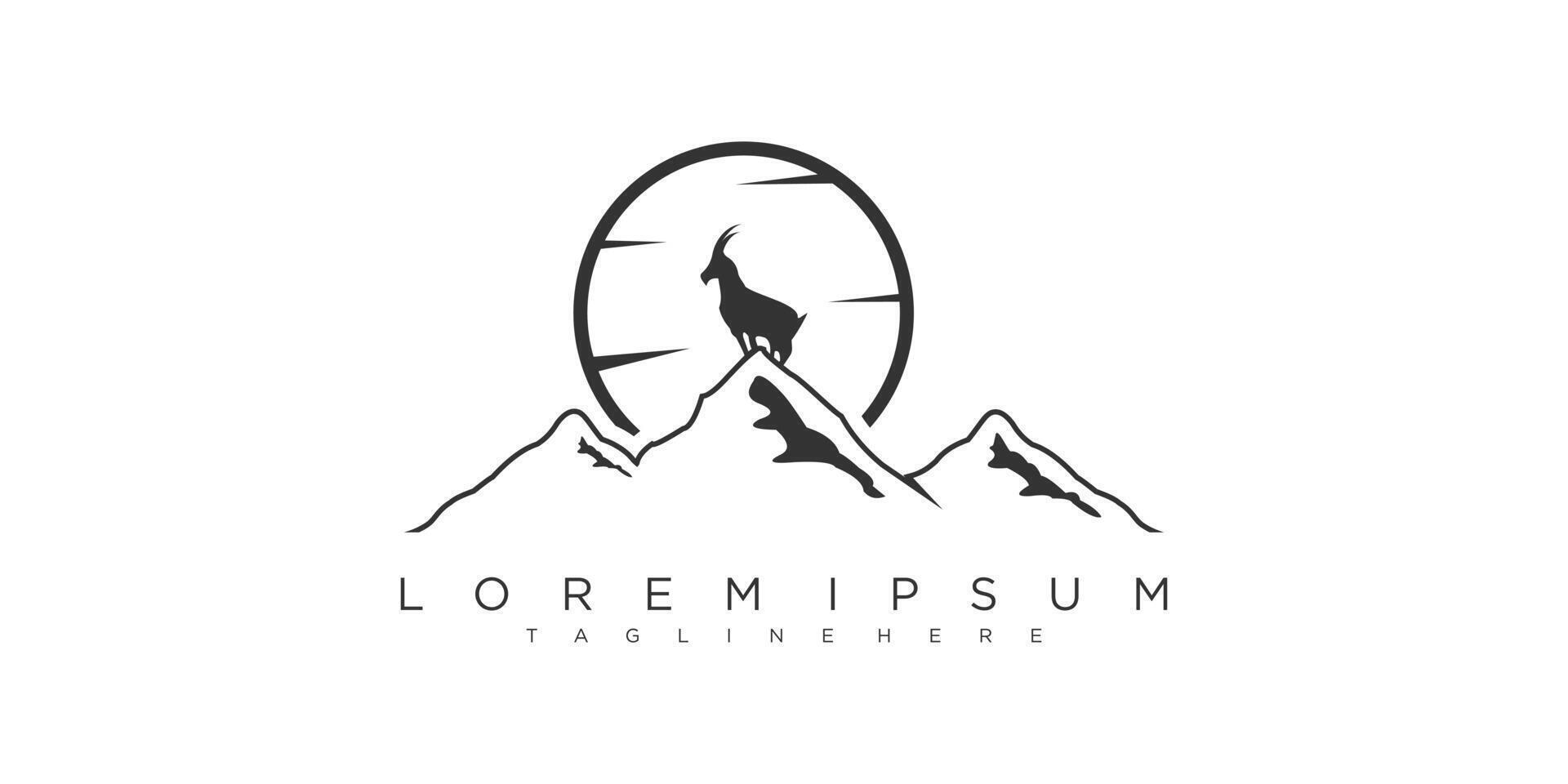 Mountain logo design with modern concept vector