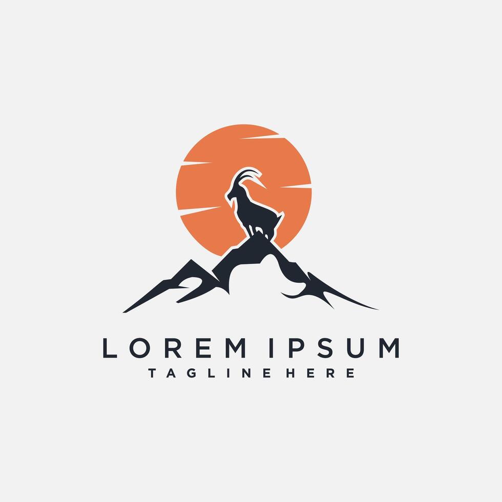 Mountain logo design with modern concept vector