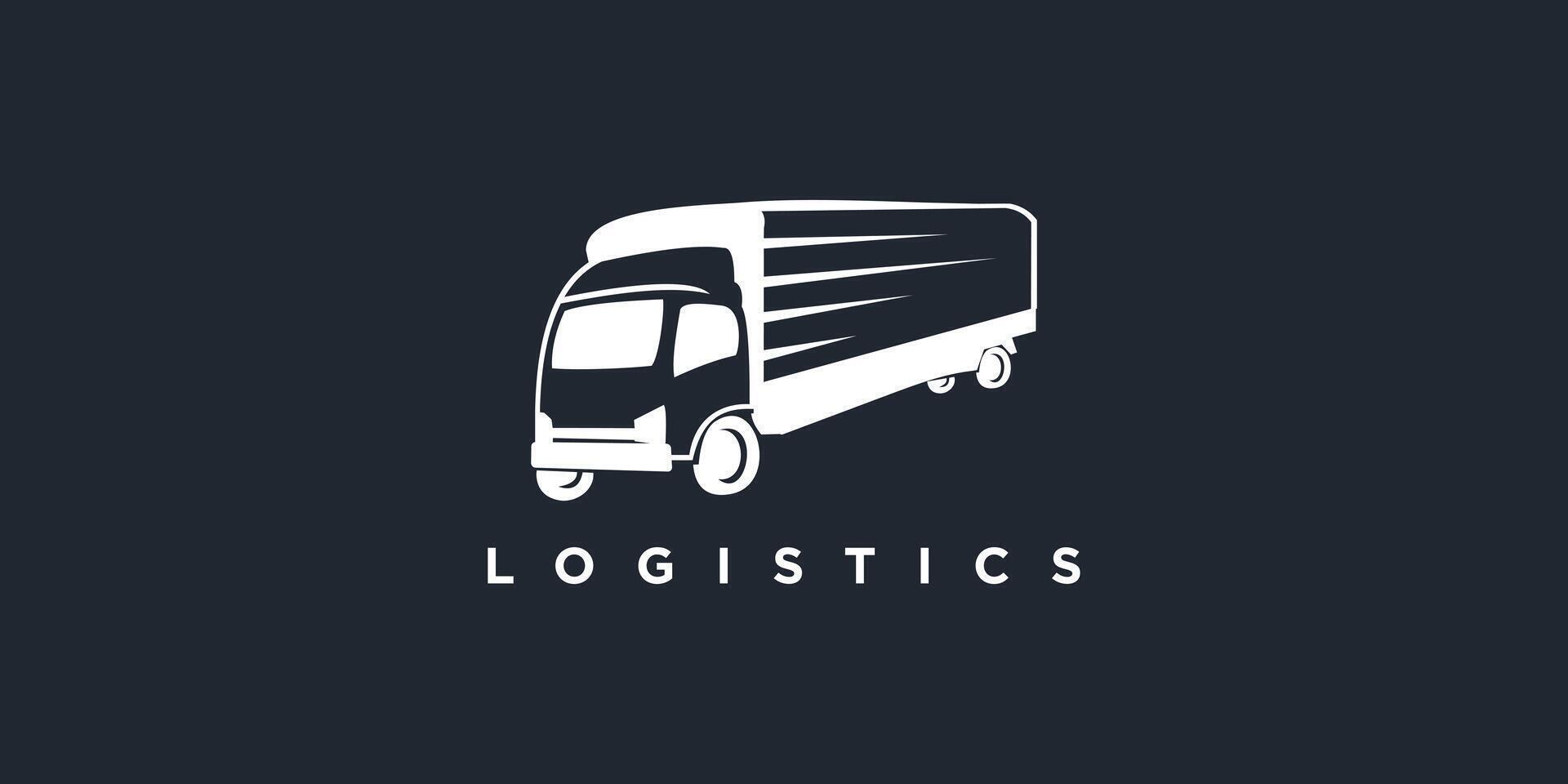 Logistics logo design with modern concept vector
