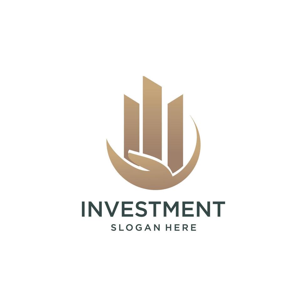 Investment logo idea with modern concept premium vector