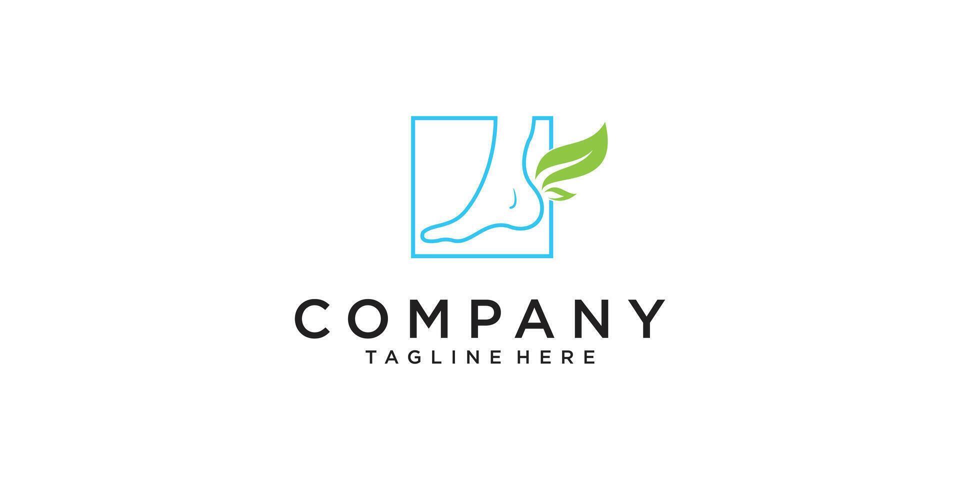 Creative foot care logo design with unique concept premium vector