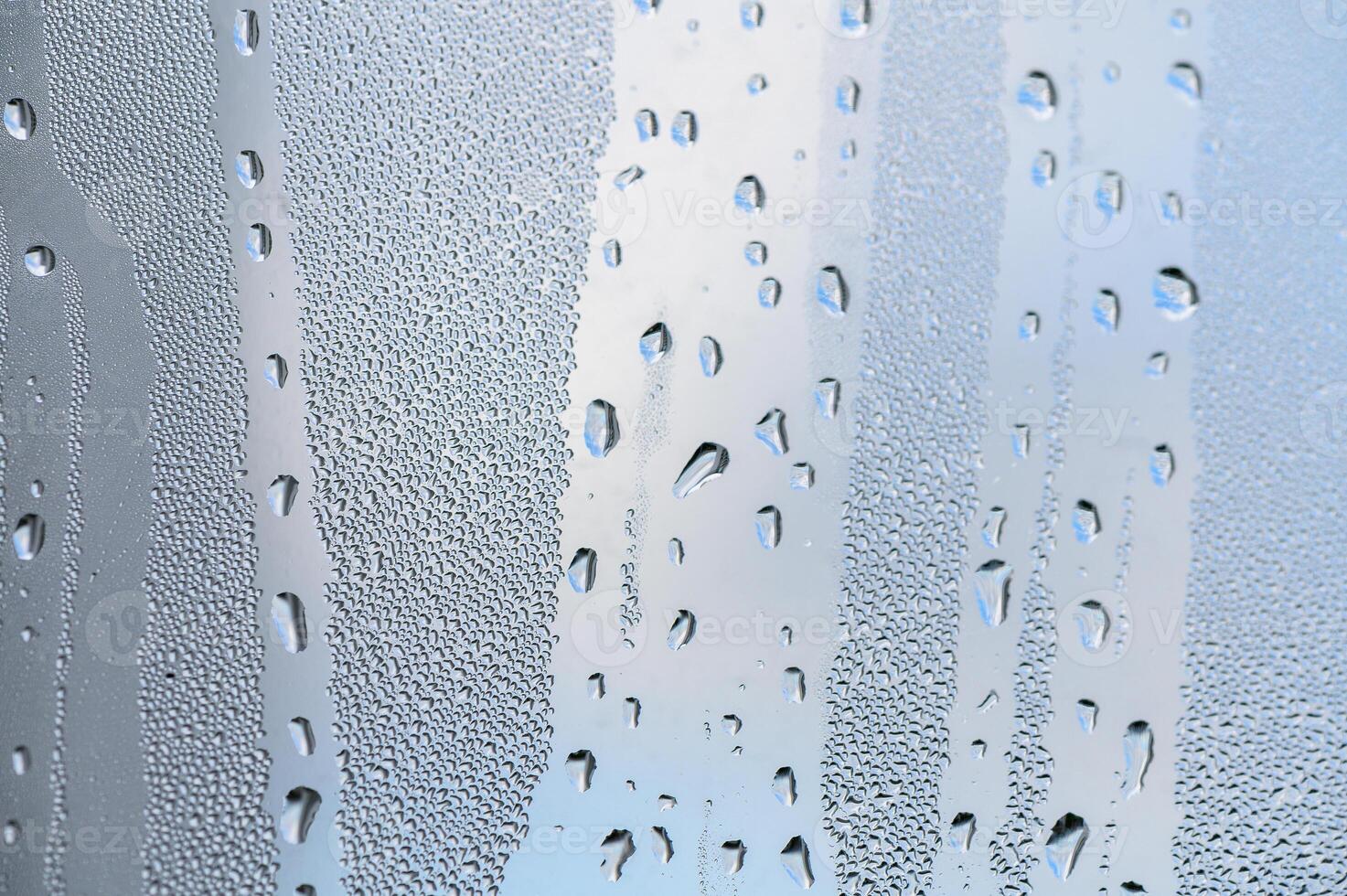 drops of water on the window glass, morning dew 5 photo