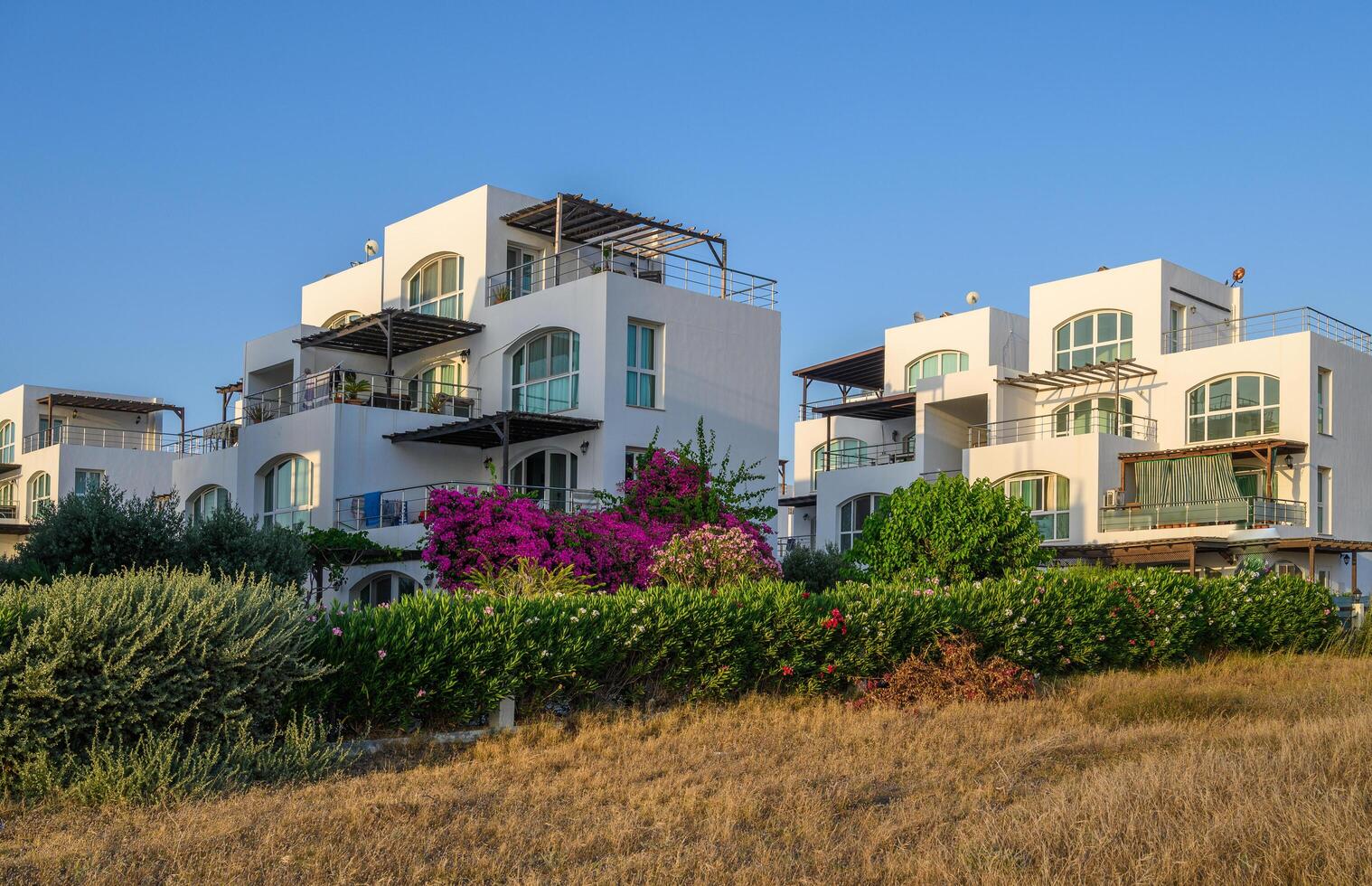 Beautiful holiday villas built in typical island style, photo