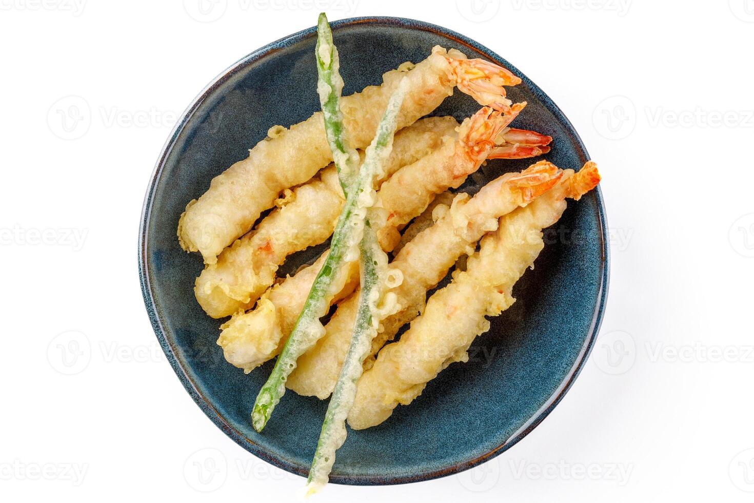 shrimp baked in batter on a white background studio shooting 5 photo