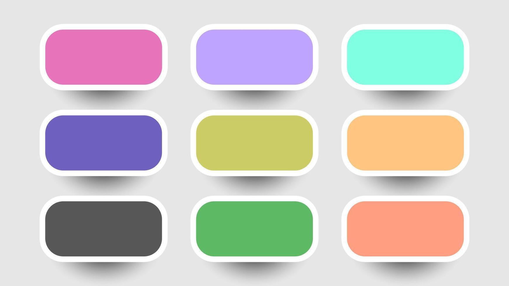 pack of flat color palette vector