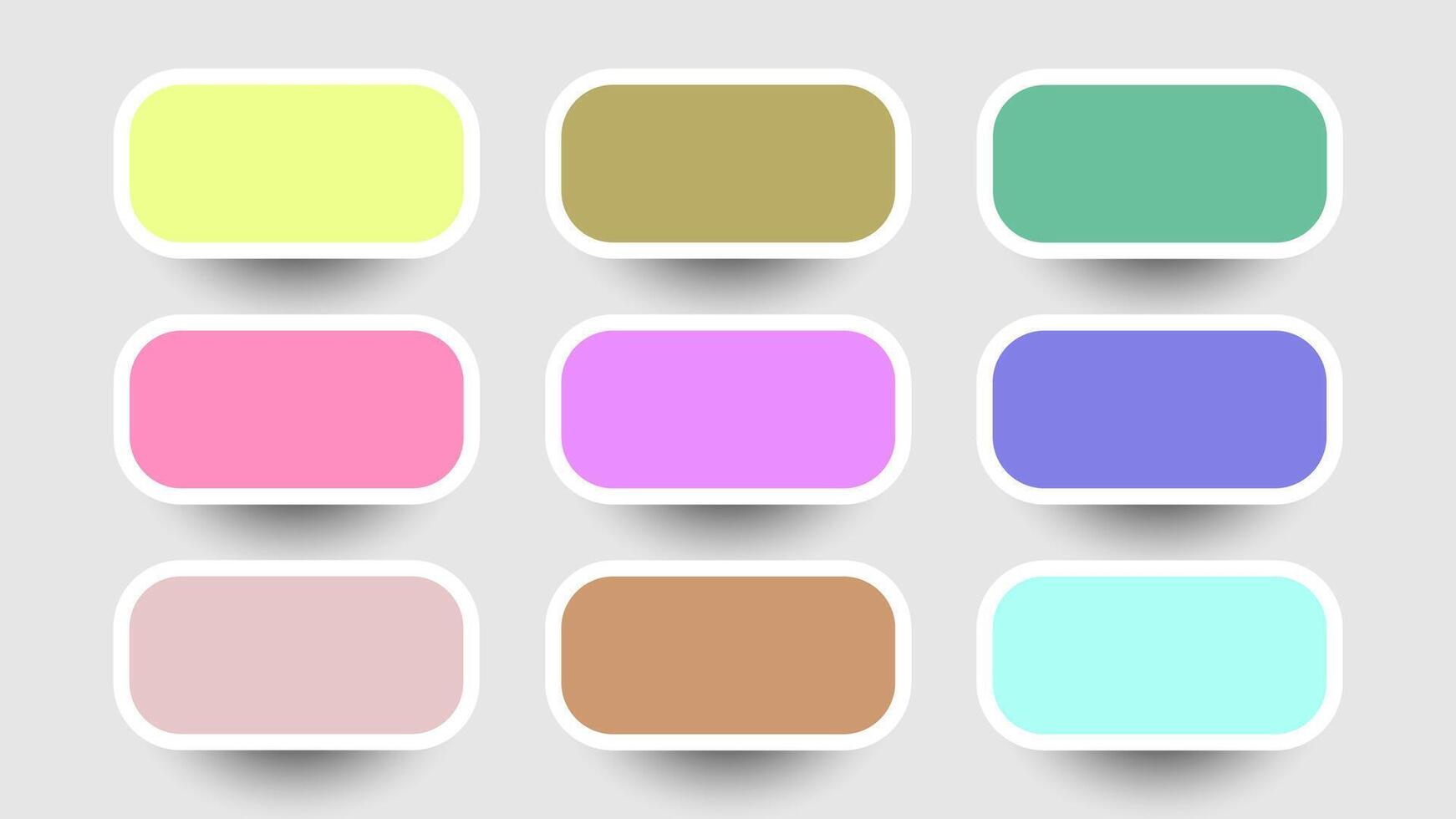 pack of flat color palette vector