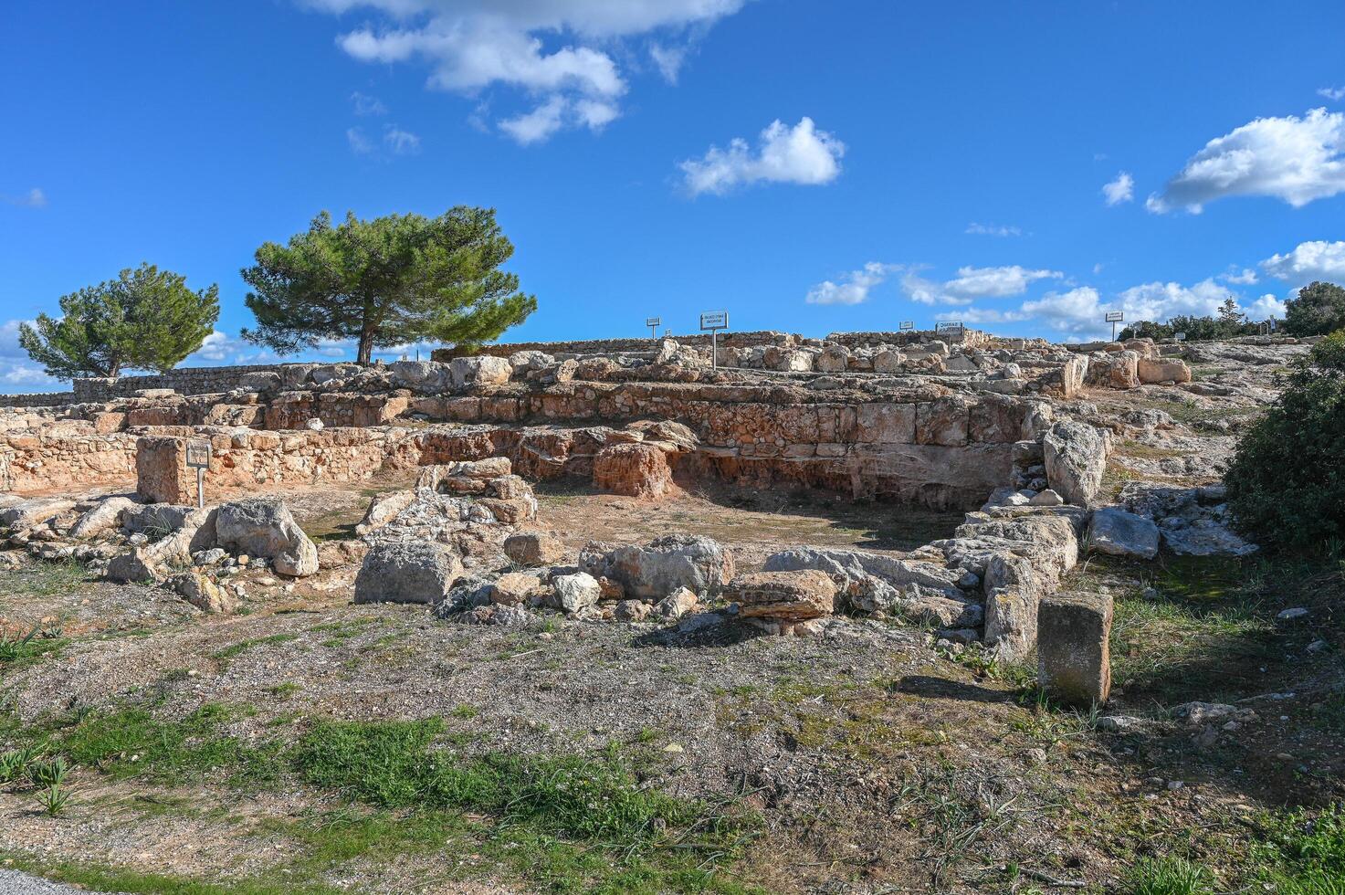 ruins of an old castle on a mountain in Cyprus open air museum 22 photo