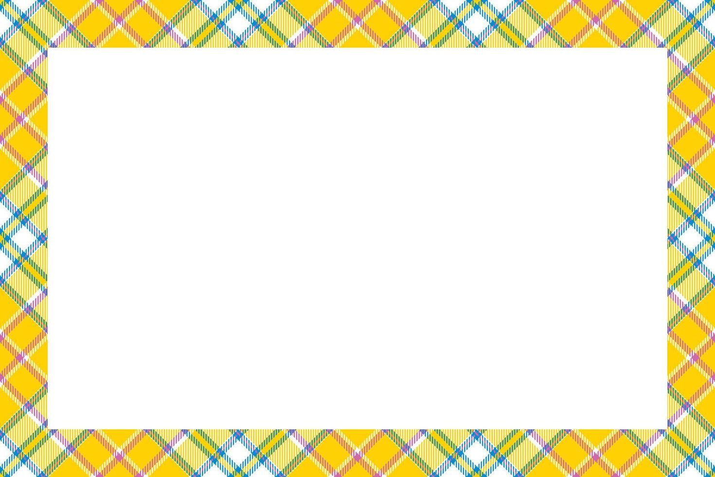 Vintage frame . Scottish border pattern retro style. Tartan plaid ornament. vector