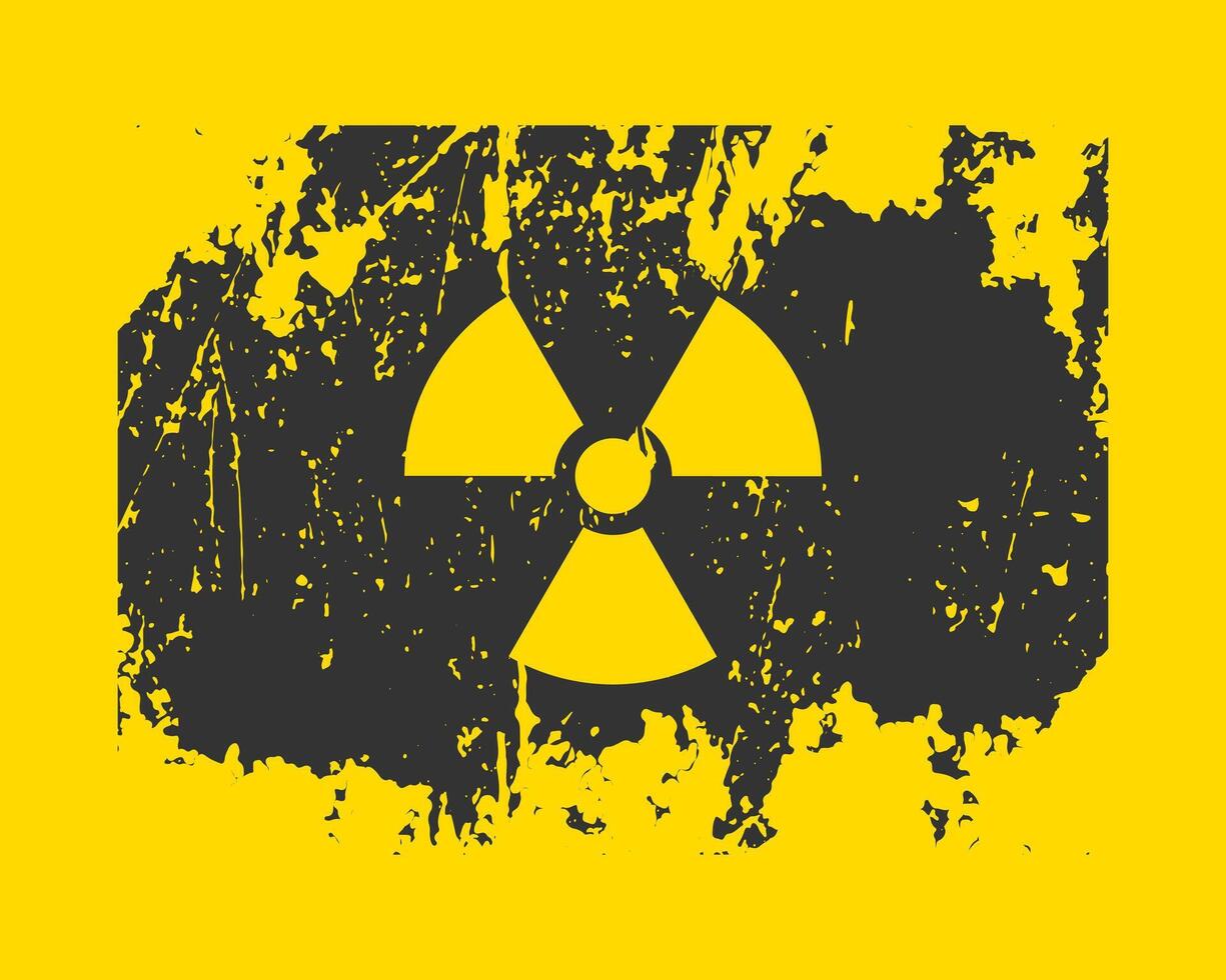 Radiation icon . Warning radioactive sign danger symbol. vector