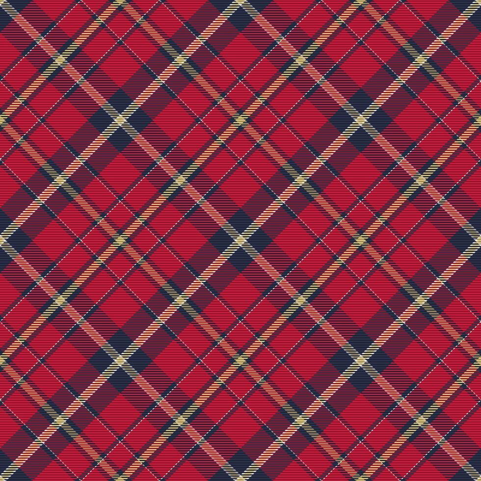 Tartan plaid pattern in red. Print fabric texture seamless. Check background. vector