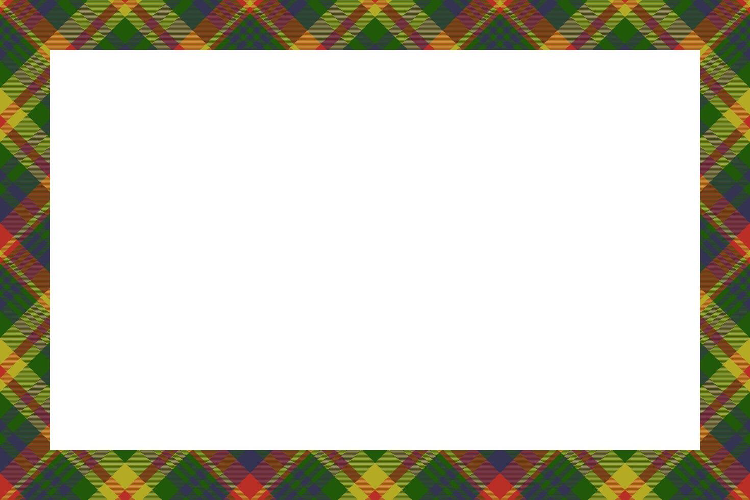 Rectangle borders and Frames . Border pattern geometric vintage frame design. Scottish tartan plaid fabric texture. Template for gift card, collage, scrapbook or photo album and portrait. vector