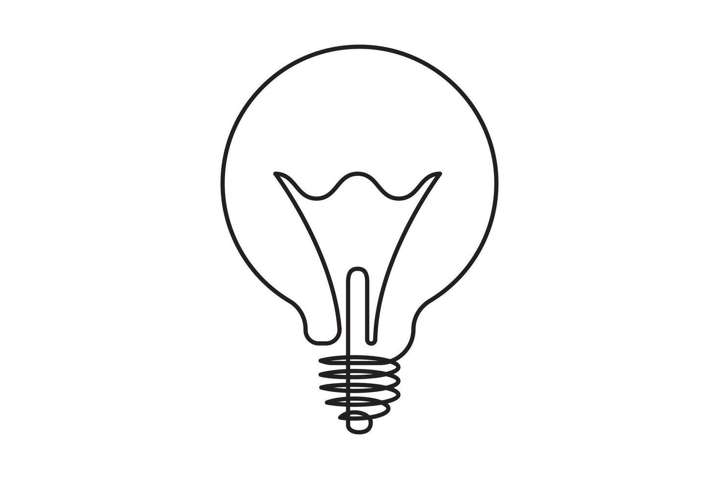 Idea symbol creative concept. Light bulb light icon. Power and energy sign. vector