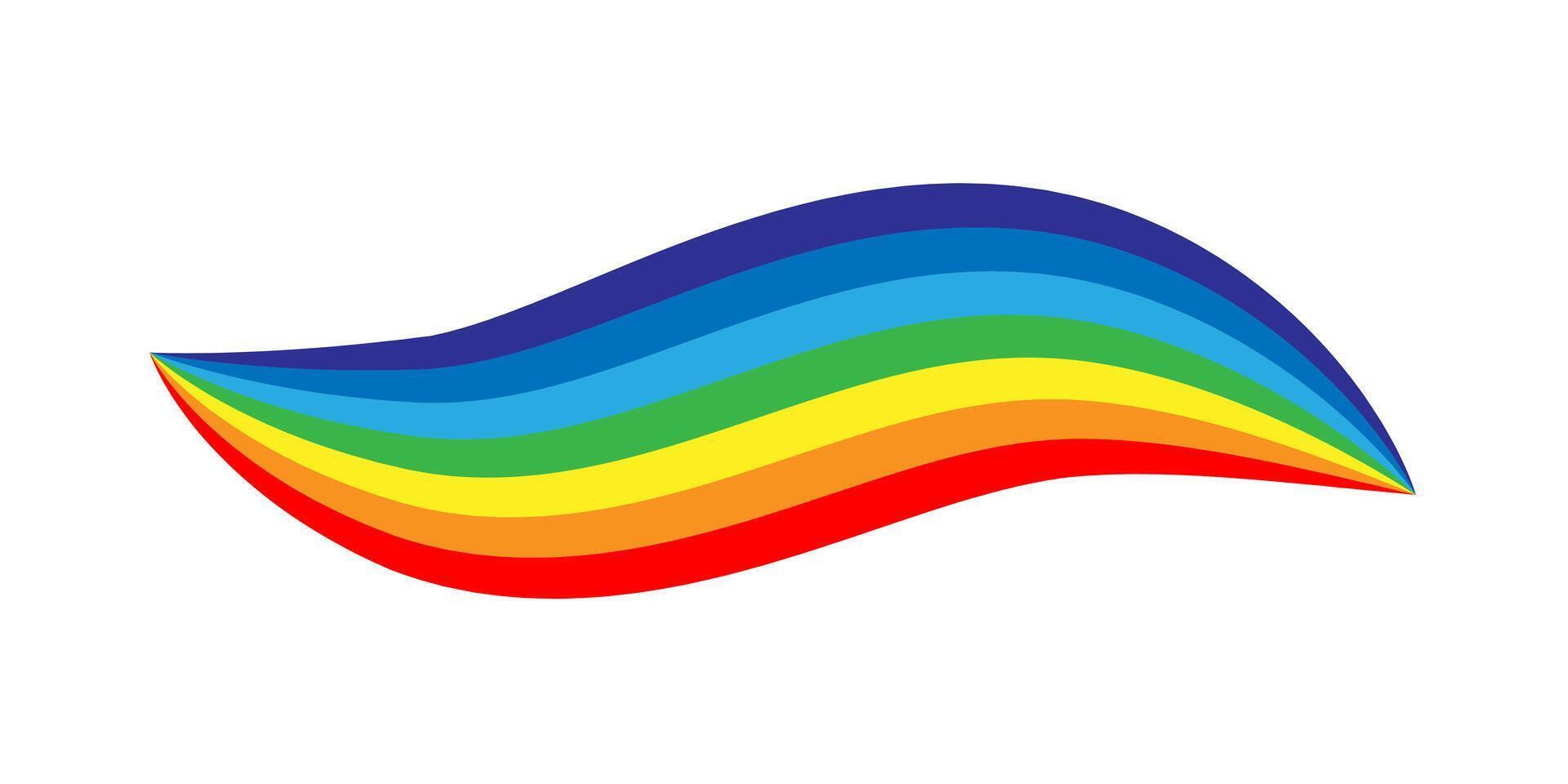 Rainbow illustration. Colorful abstract design. Color graphic symbol rain bow. vector