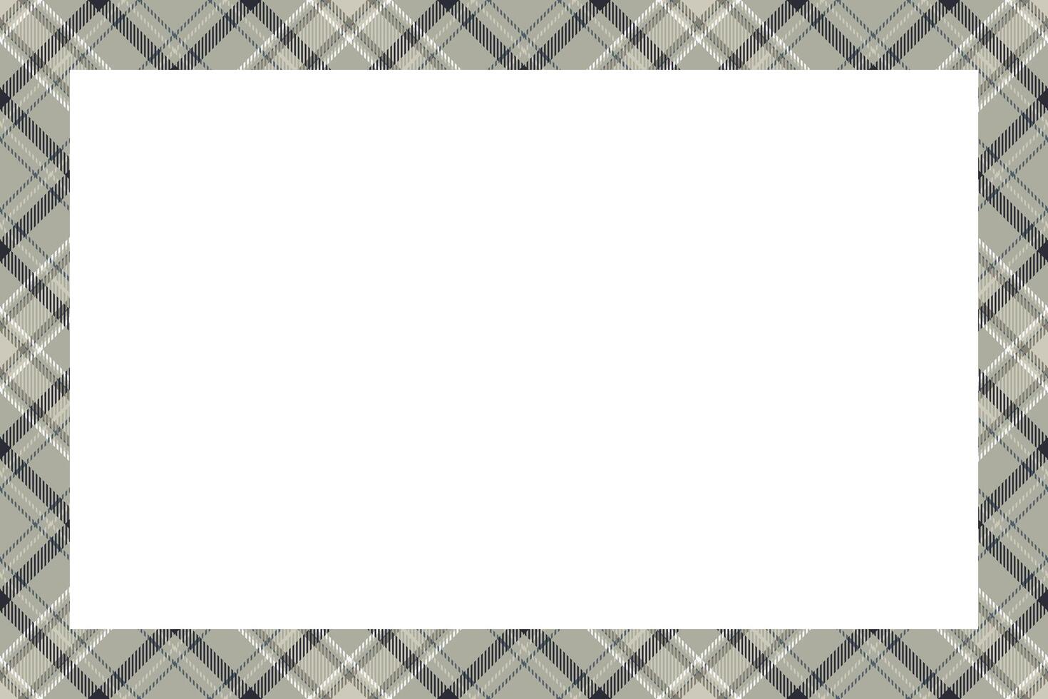 Vintage frame . Scottish border pattern retro style. Tartan plaid ornament. vector