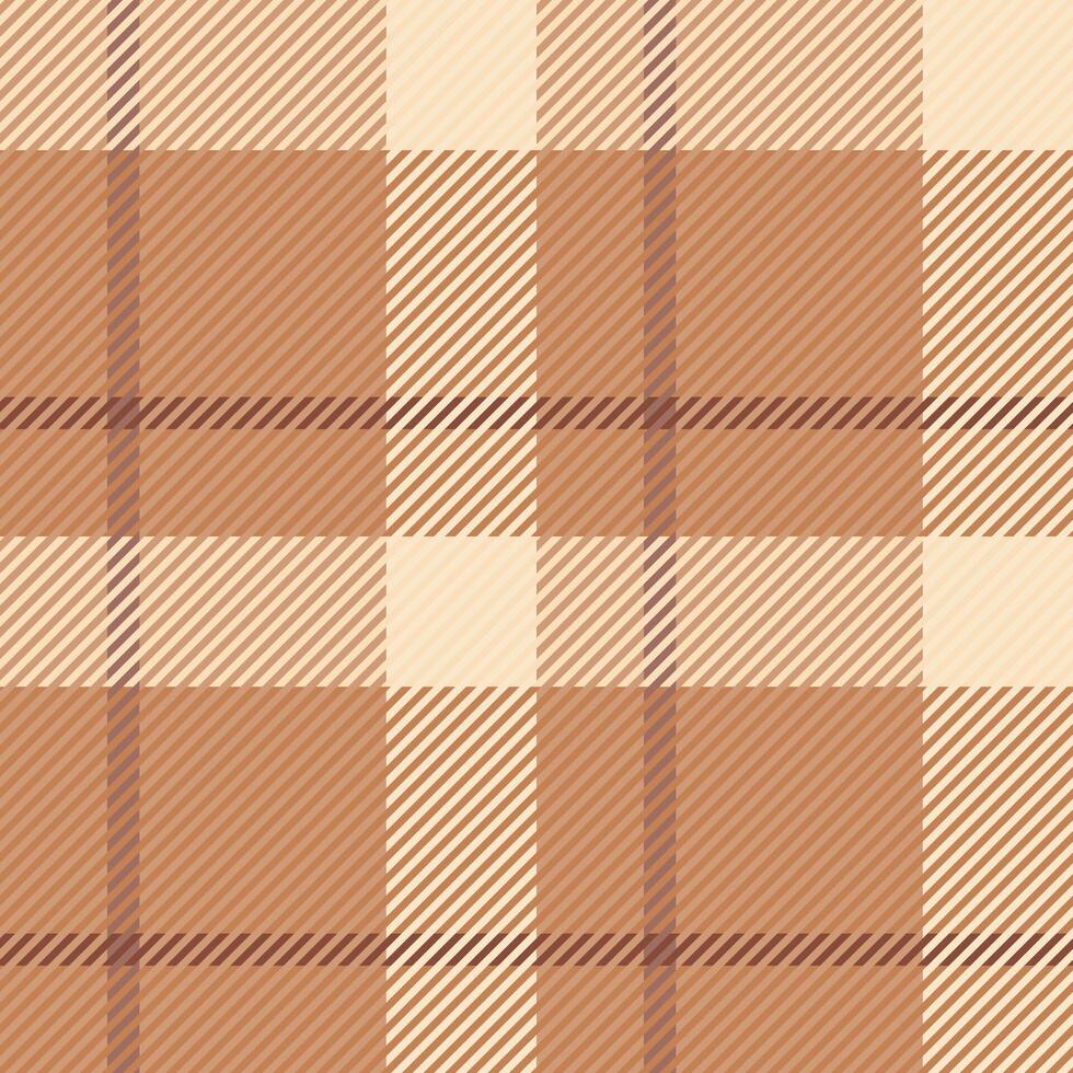 Square background textile tartan, salmon plaid fabric . Panel seamless pattern texture check in orange and light colors. vector