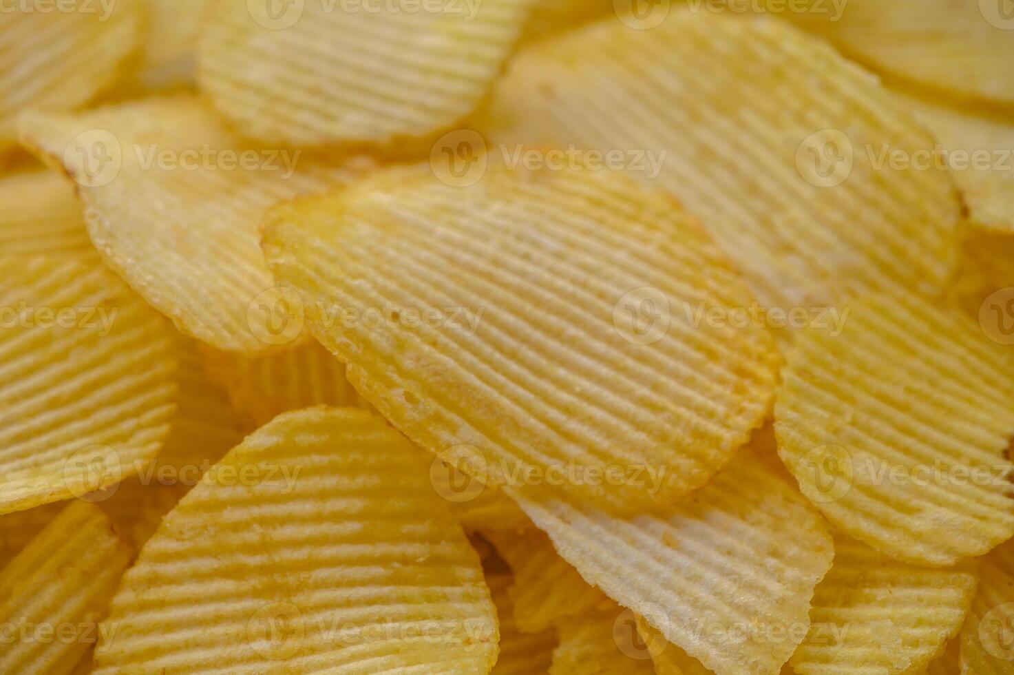 Potato chips texture background flat overhead view 1 photo