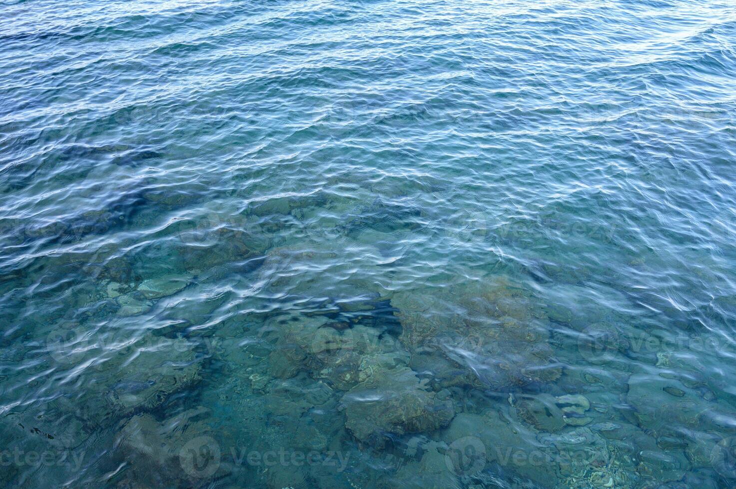 Ripples on the Mediterranean Water. Texture of water. photo