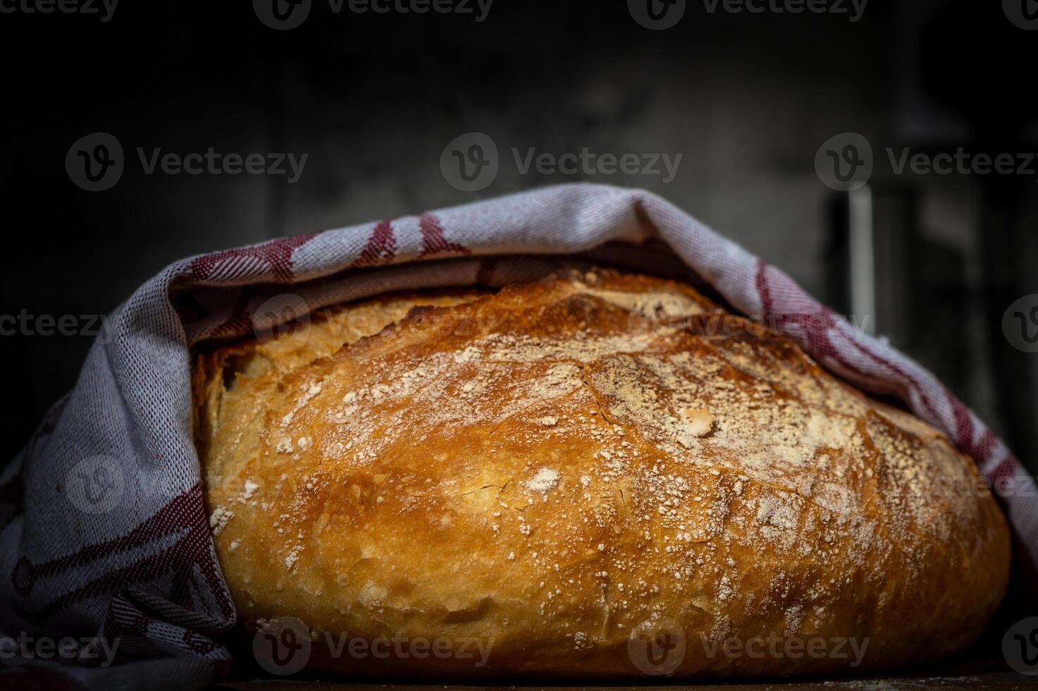 Freshly baked french crunchy bread photo