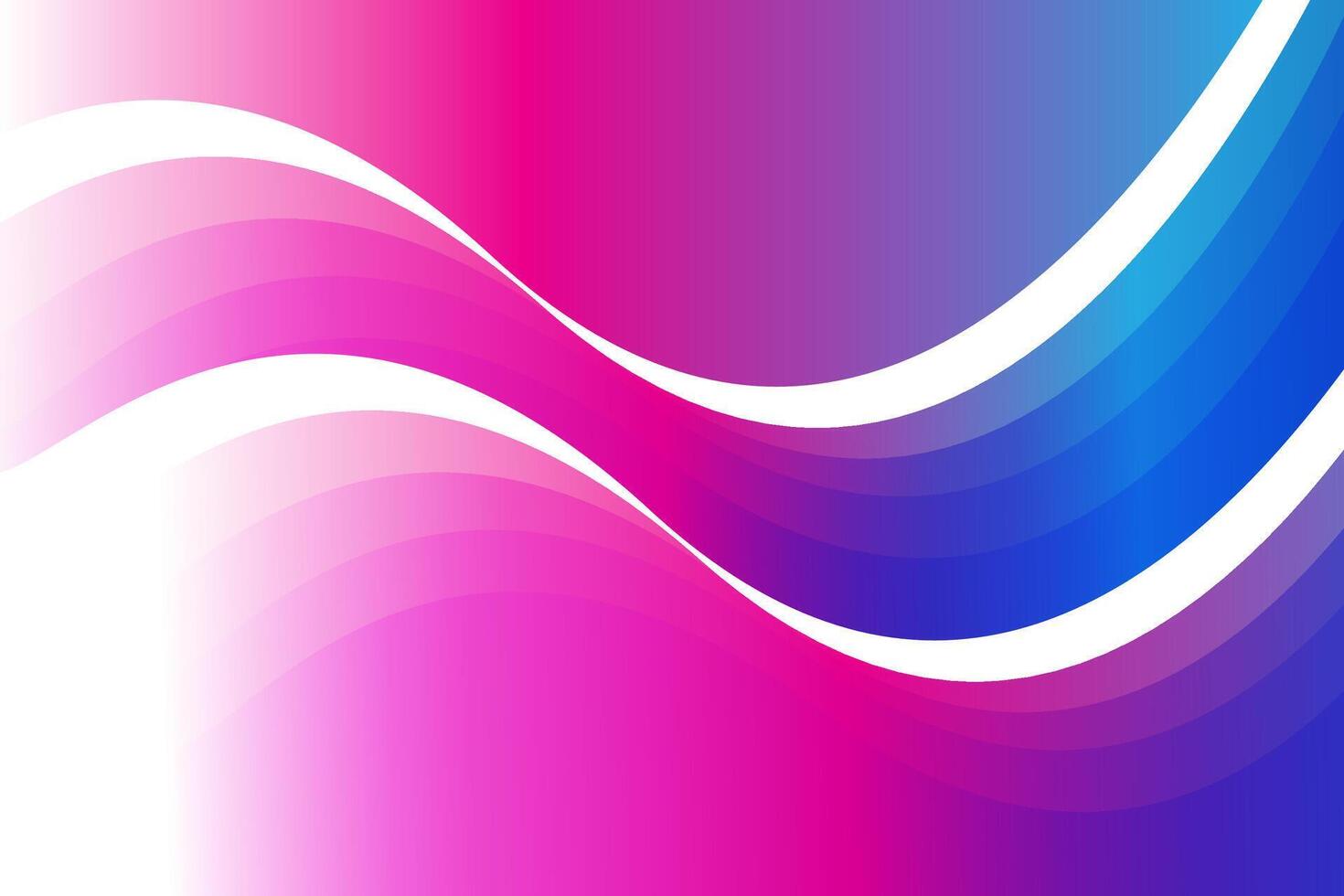 Blue pink wave gradient background vector