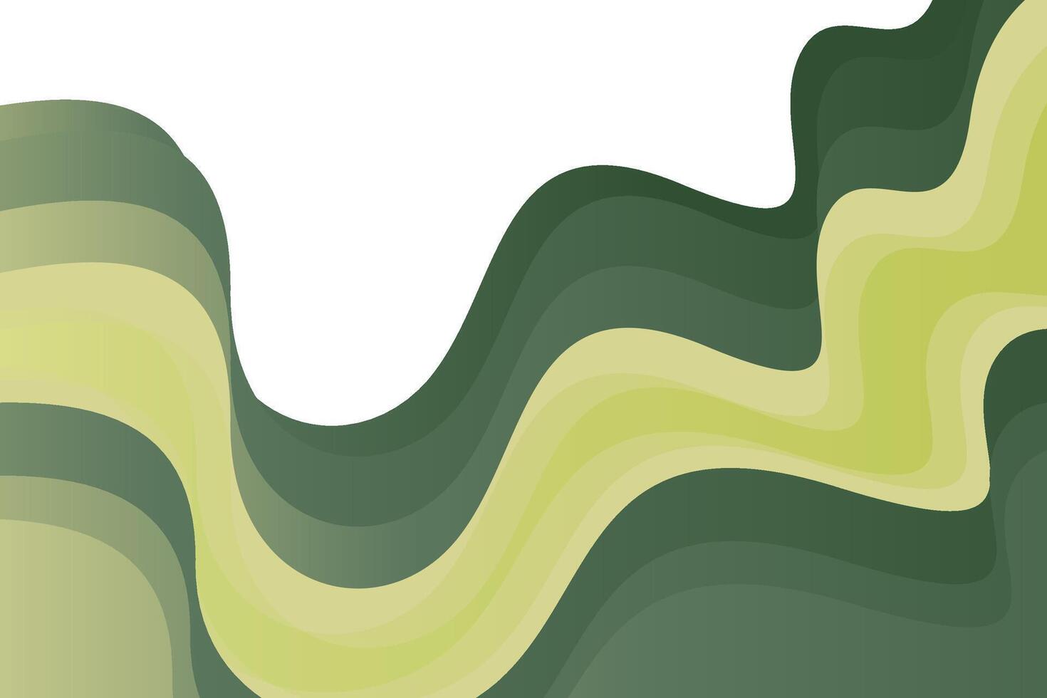 Green flow wave background vector
