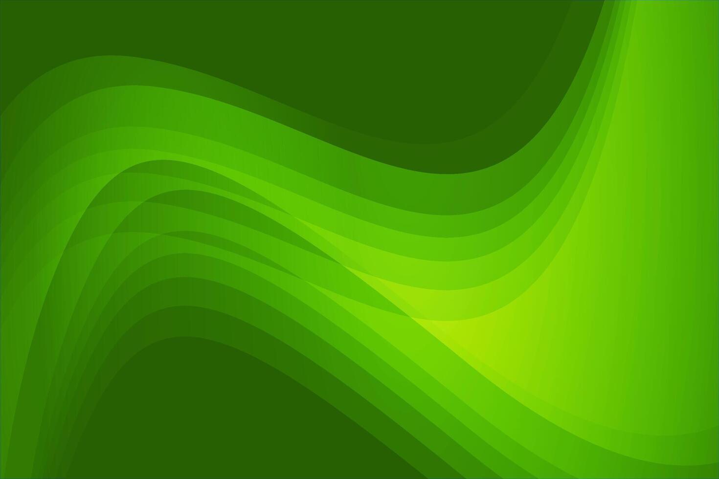 Modern green curved background vector