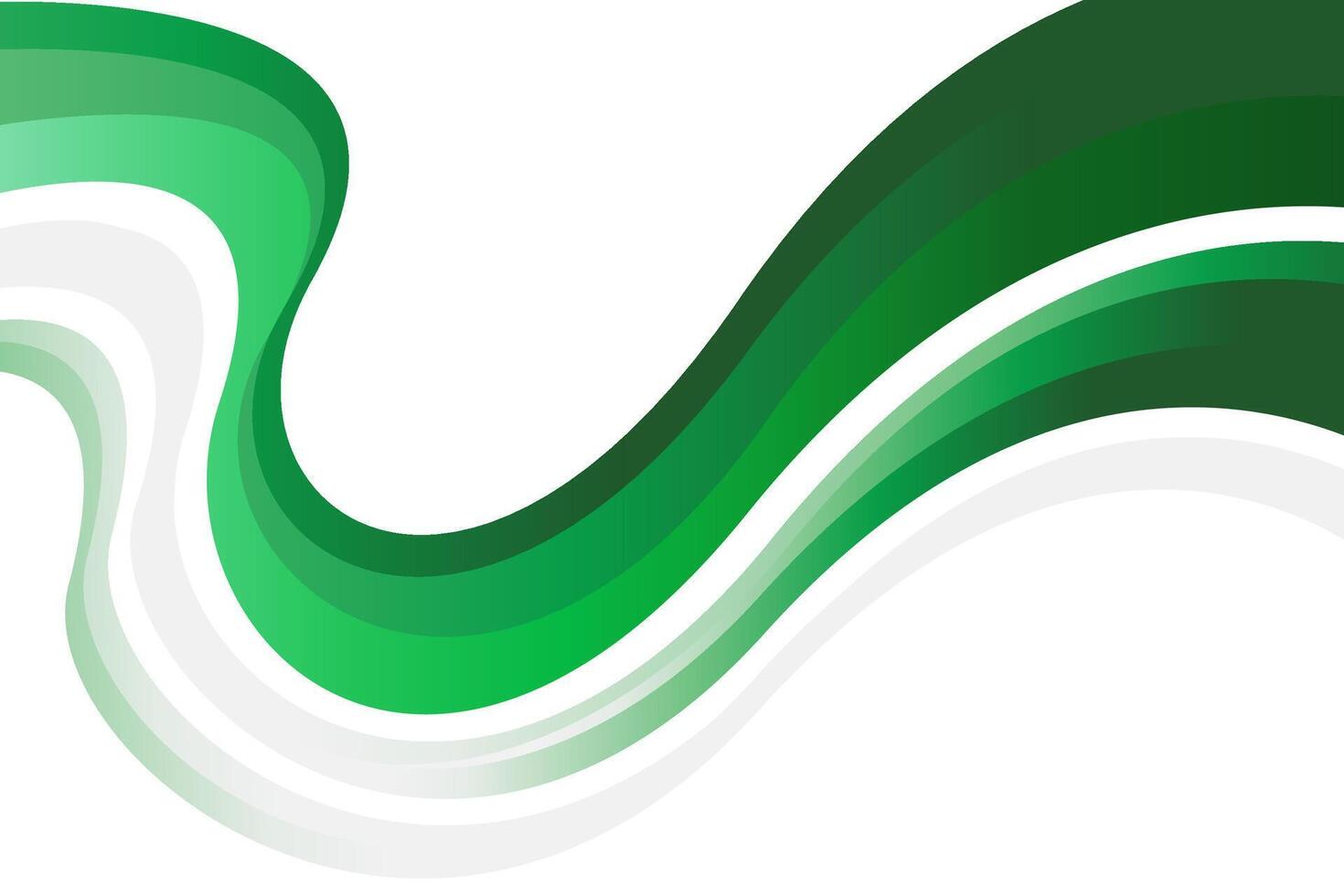 green curved background vector
