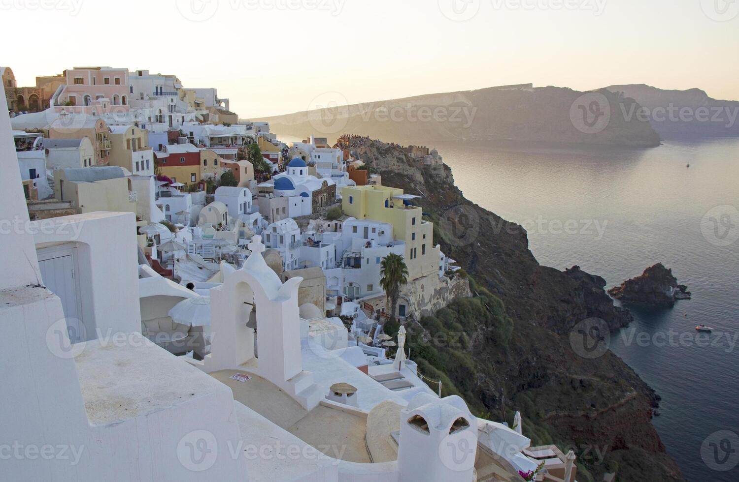 View of Oia on the island of Santorini in Greece photo
